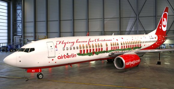 Weihnachtsflieger von Air Berlin 2013