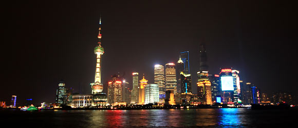 Shanghai Pudong bei Nacht