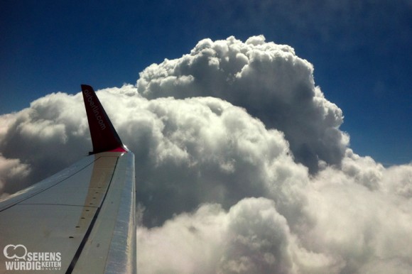 Blick aus dem Flugzeug