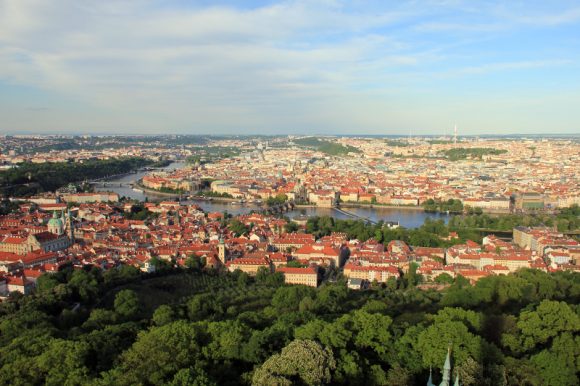 Aussitcht vom Turm Petrin über Prag